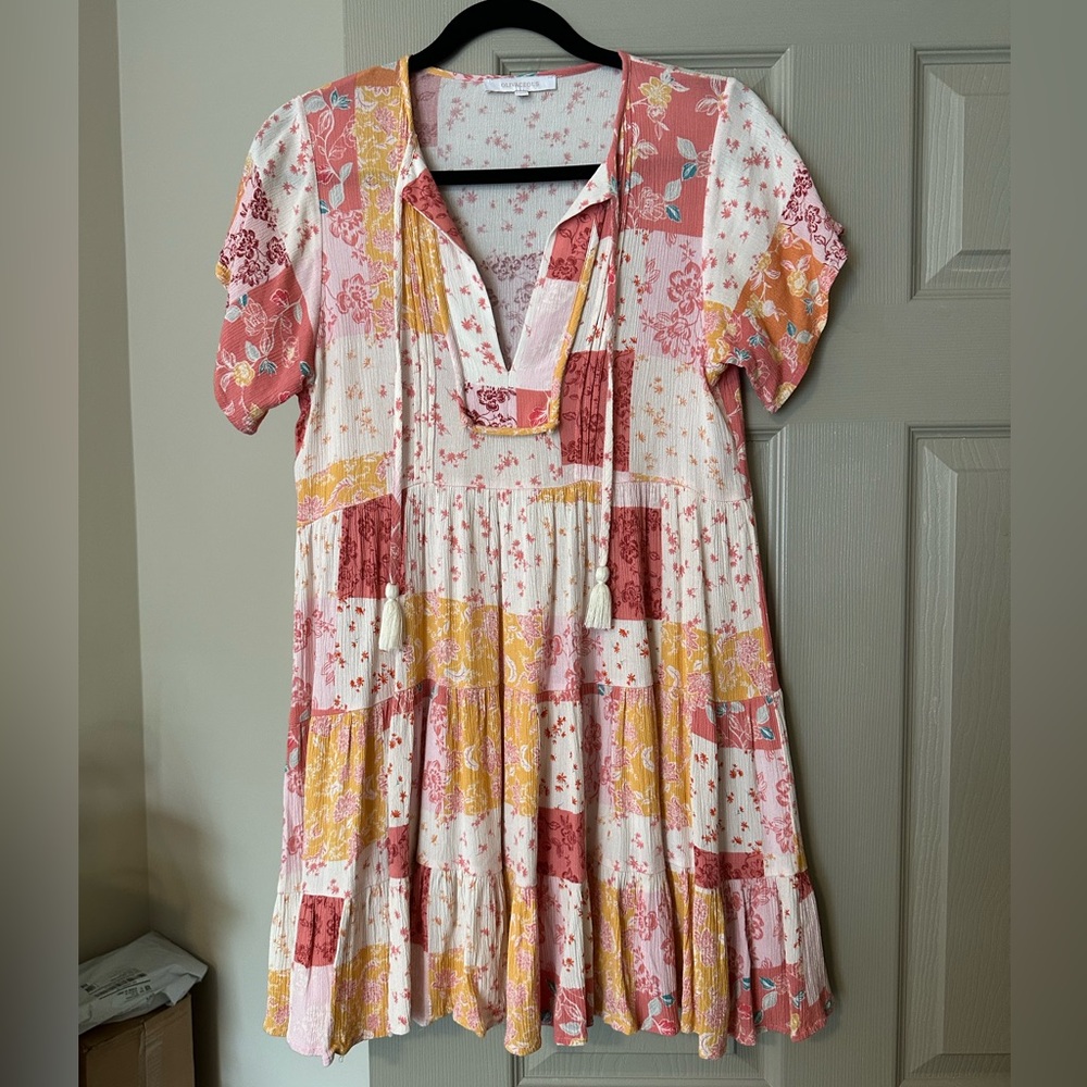Olivaceous Floral Bandana Pattern Sundress